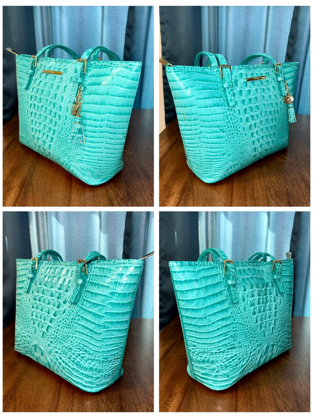 Brahmin NWT Md Asher - Mermaid - First Release - Blue/Green - Glossy - Picture 5 of 16